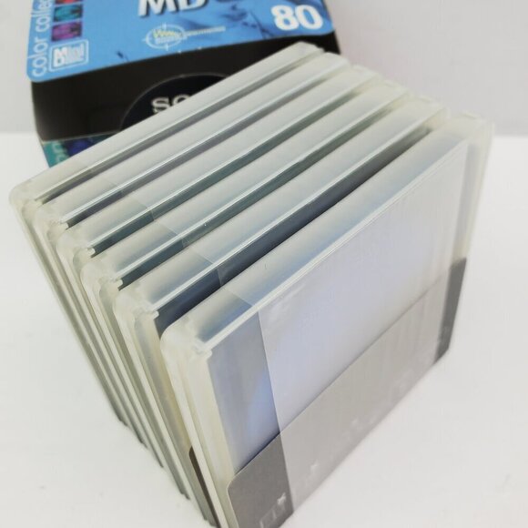 Sony Color MiniDisc 6 Quantity (Missing 2 in 8 Pack Box) Blank Sealed - Picture 6 of 11